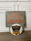 Vintage Super Ethyl Motor Oil Sign Service Station Can Gas Pump Gulf Porcelain