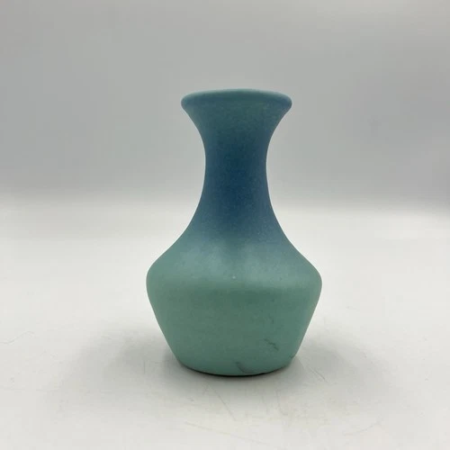 Van Briggle Turquoise Matte Glaze Vase 3.5" Signed AA Original 1950s MCM