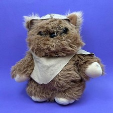 Vintage Star Wars Wicket Ewok w/ Hood ROTJ Plush Soft Toy Doll 15" 1980s 1983