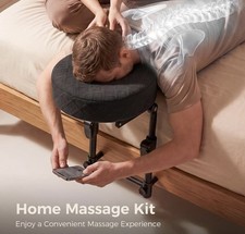 Adjustable Bed Massage Headrest with Face Cradle - Portable  Comfortable Black
