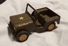 Vintage 1960s TONKA Army Green JEEP - Pressed Metal & Plastic Original