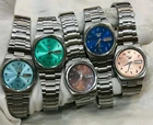 Lot of 5 Seiko vintage automatic watches,day/date, arabic sunburst dials, Japan