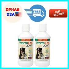 WormEze Liquid Antihelmintic for Dogs  Cats - 8 Oz Pack of 2 for Healthy Pets