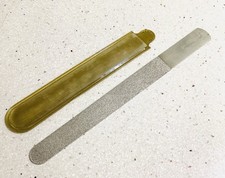Vintage 8" Diamon Deb Nail File USA Diamond with Gold Vinyl Sleeve
