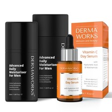 SKIN CARE BUNDLE Vitamin C Serum for Face + Advanced Daily Moisturiser for Men