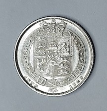 1825 GB, George IV, GEORGIUS IIII (Laureate Head) Silver sixpence 6 pence