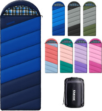 Cotton Flannel Lined Sleeping Bag for Adults Teens Kids, Cold Weather  Warm, 3
