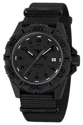 KHS Herrenuhr mit Textilband Schwarz Reaper MKII XTAC RE2XTF.NB