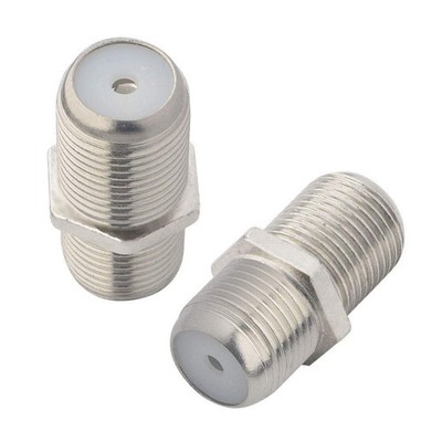 Boobrie 2-Pack F-Type Coaxial Cable Connector RG6 Adapter F 2 Pieces, 2PCS