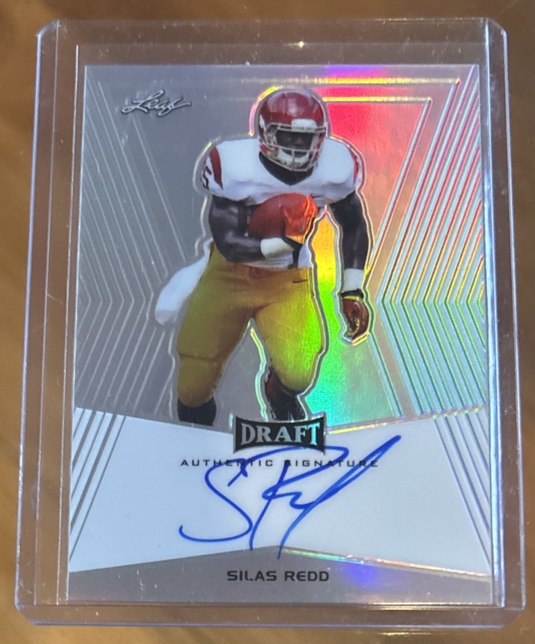 2014 Leaf Metal Draft #BA-SR1 Silas Redd Prismatic Auto USC Trojans / Commanders