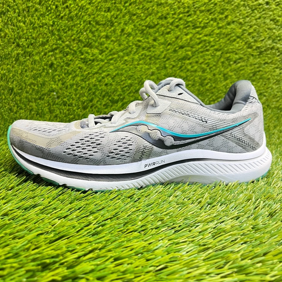 Saucony Omni 20 Mujer Talla 9.5 Gris Blanco Negro Caminar Correr Zapatos Tenis Foto 4 de 4