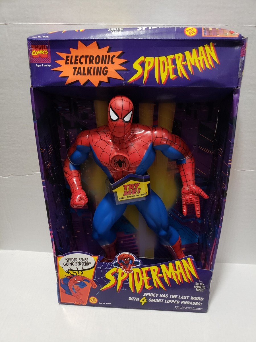 【希少】70s~80s spider man vintage toy 1994 Toy Biz Marvel Comics Electronic Talking Spider Man 16