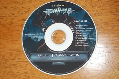 Heavatar - OpusII The Annihilation (promo CD album) NEW 2018 Power Metal