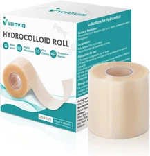Hydrocolloid Roll for Wound Care, Hydrocolloid Patch Bandages with Self-Adhesive