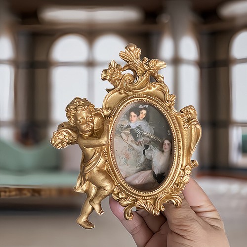 Royal Photo Frame Ornate Antique Picture Frames Baroque Vintage Gold Oval Frame - Picture 7 of 14