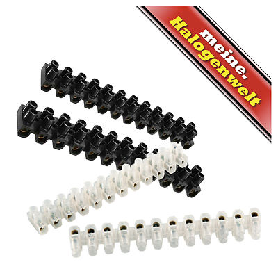1-2-3-5-10-15-20-25-50-100x Lüsterklemmen 2,5-4,5-6-7,5-10-16 mm² 12polig Riegel