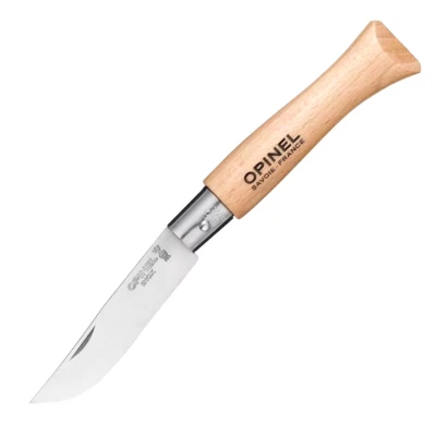 COLTELLO RICHIUDIBILE LAMA ACCIAIO INOX OPINEL N.10 CM. 23 MANICO IN LEGNO