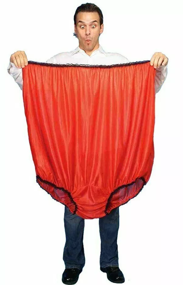 JUMBO BIG MOMMA UNDIES UNDERWEAR Giant Red Grandma Panties Funny Gag Joke  Prank