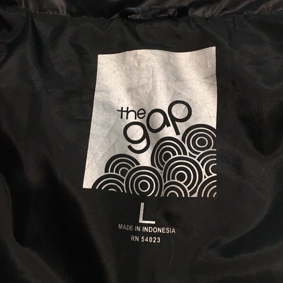 Gap down puffer snap button coat L - image 6