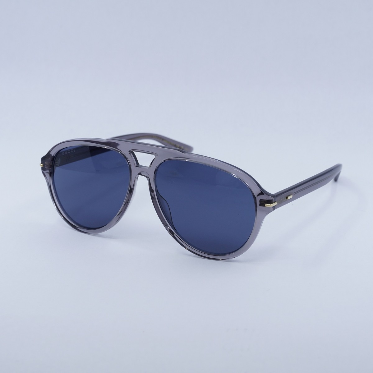 GUCCI GG1443S 005 Transparent Grey/Blue 58-14-145 Sunglasses New