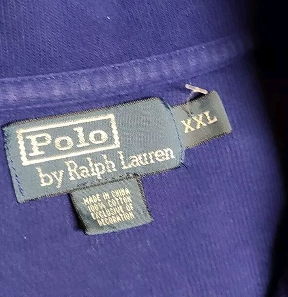 Polo Ralph Lauren Felpa Maglione Uomo XXL 2XL Vintage 1 4 Zip RL Pony