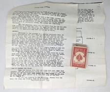 Vintage Triple Mini Miracle Magician Magic Trick Gimmick Dollar Playing Card 