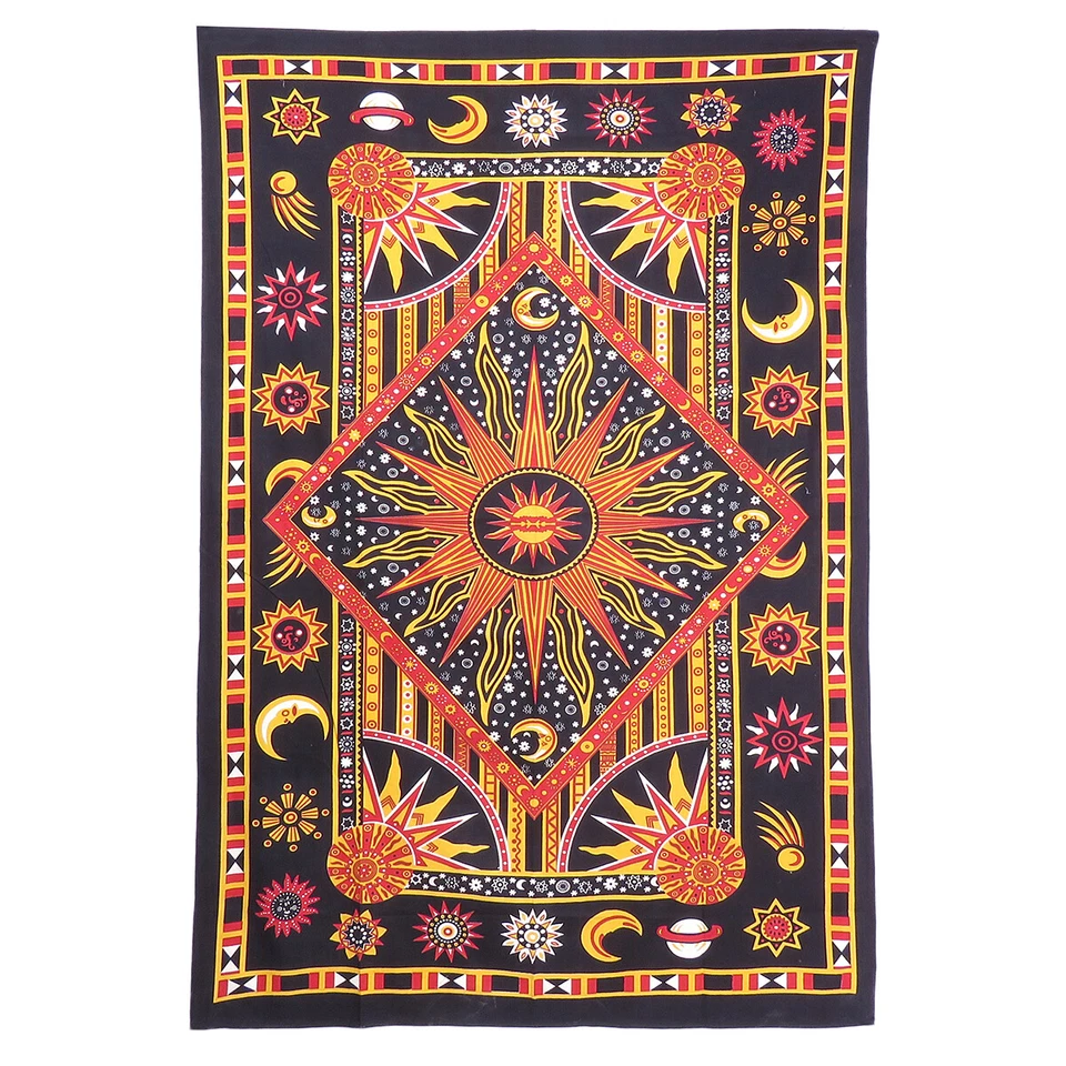 Boho Tapestry Indian Wall Hanging Beach Mat Decor Throw Blanket Twin Tapestries - Image 4 of 4