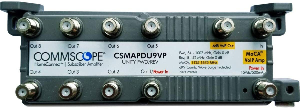 COMMSCOPE HDTV RF Antenna Amplifier 9-Port Distribution Splitter