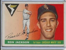 1955 Topps Baseball Card Ron Jackson 1st Base Chicago White Sox Excellent # 66