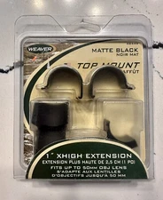 Weaver Mounts 48449 Top Mount Scope Ring Set Extended For Rifle Extra High 1"...