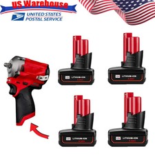 4Pack 6.5Ah Battery For Milwaukee for M12 LITHIUM Extended Capacity 48-11-2460