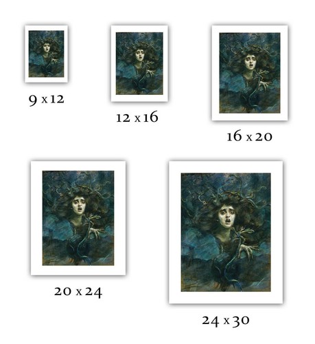 Alice Pike Barney : "Medusa" (1892) — Giclee Fine Art Print - Picture 2 of 7
