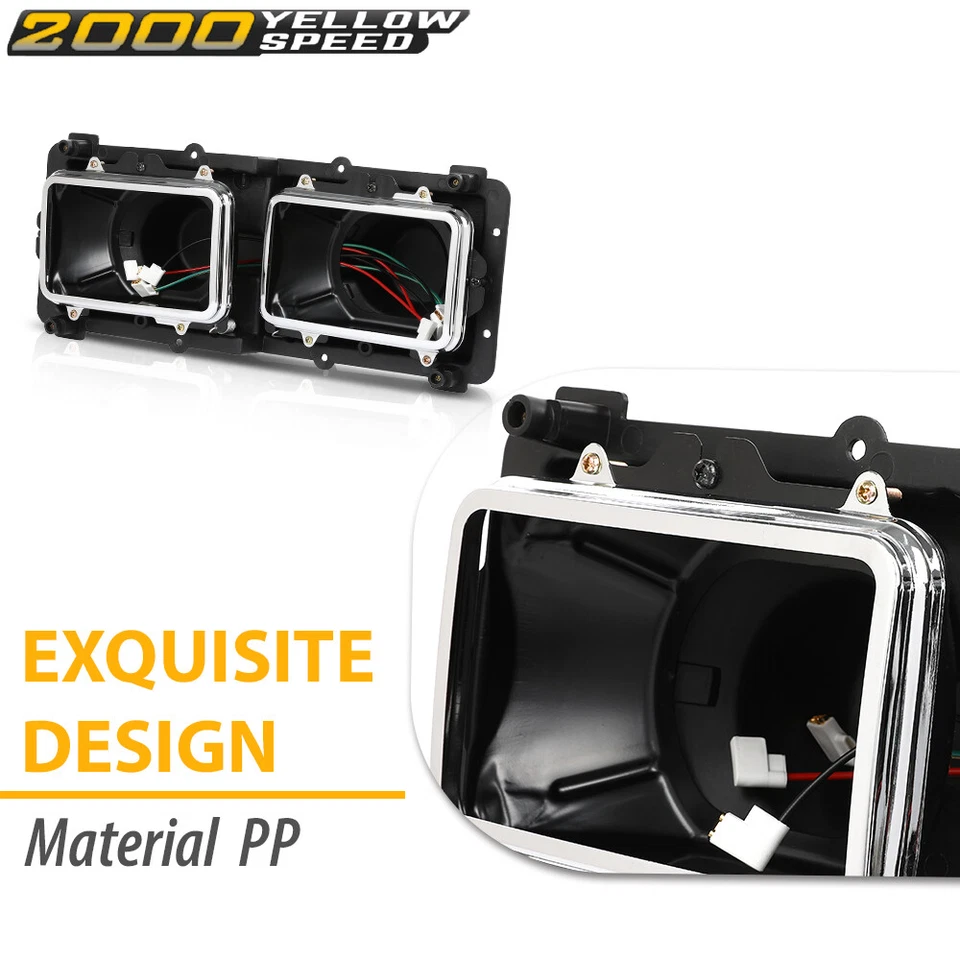 Pair Headlight Housing Bases Fit For 1989-03 Freightliner FLD 112 120 Left&Right Foto 4 de 4
