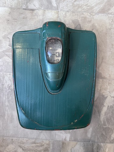 Detecto Analog Bathroom Scale Bubble View [Art Deco • Mid Century • Green ]