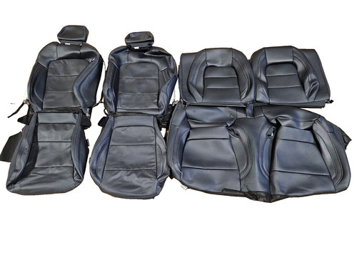 OEM Take Off Leather Seat Covers Mustang GT COUPE 2024 2025 BLACK/WHITE STITCH