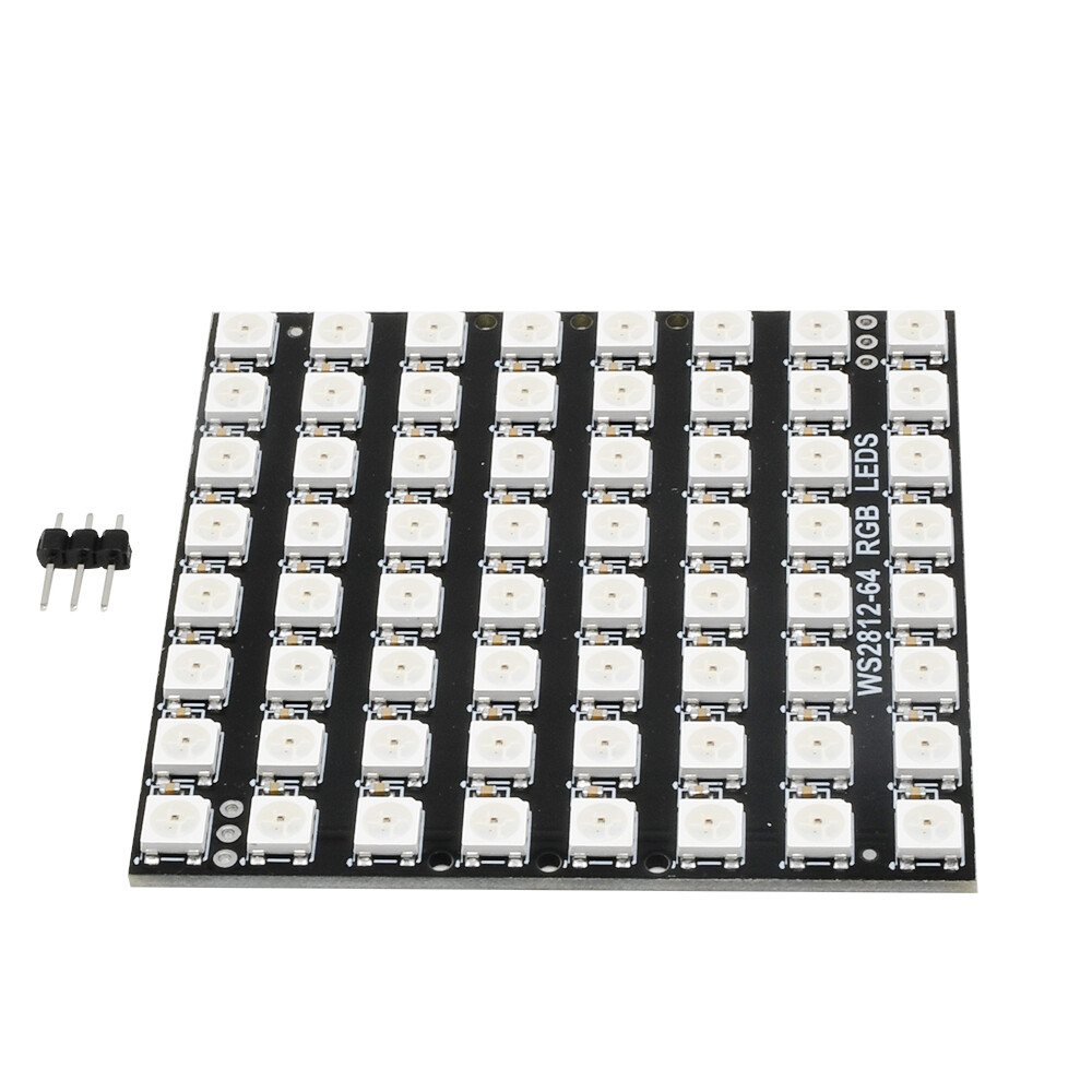64-bit WS2812 5050 RGB LED Development Board With Built-in Full-color Driver