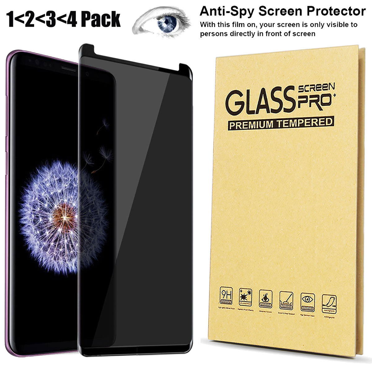 Anti Spy S10+ Privacy Screen Protector For Samsung Galaxy S8 S9