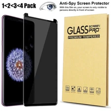 For Samsung Galaxy S8 S9 S10+ Note 8 9 10 Privacy Anti-Spy Tempered Glass Screen