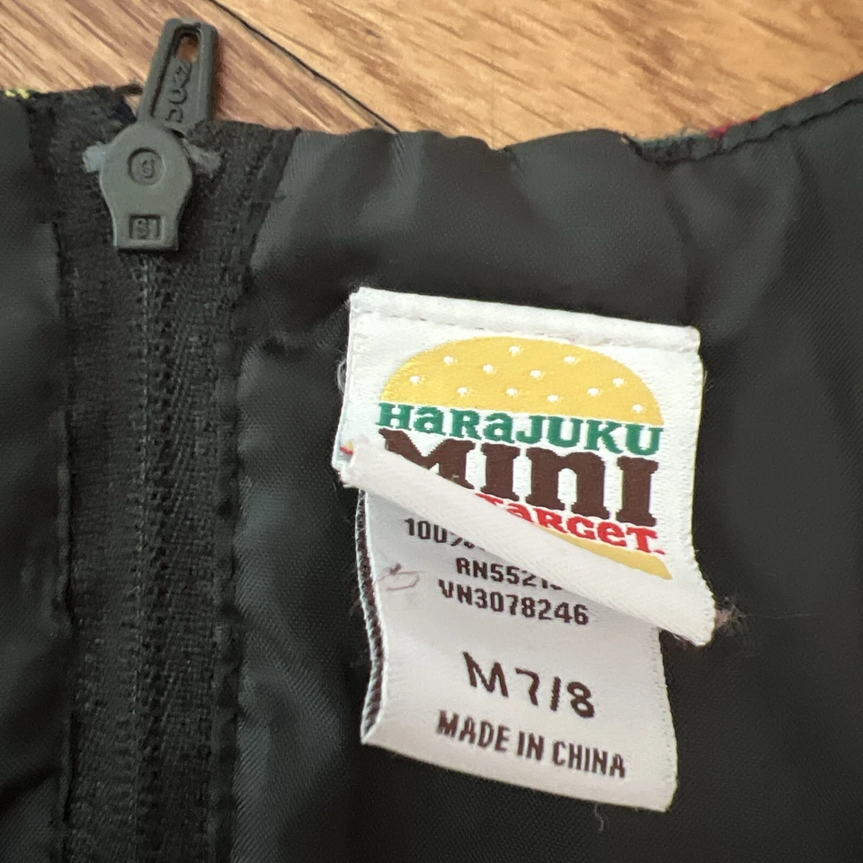 Girl Harajuku Mini for Target Holiday Plaid Party Dress Size M 7/8 - Image 3 of 4