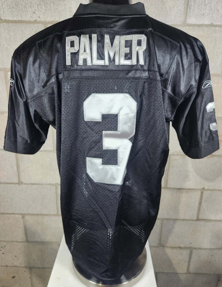 Camiseta deportiva negra NFL Reebok OnField Oakland Raiders Carson Palmer #3 2011 talla 52 Foto 2 de 4