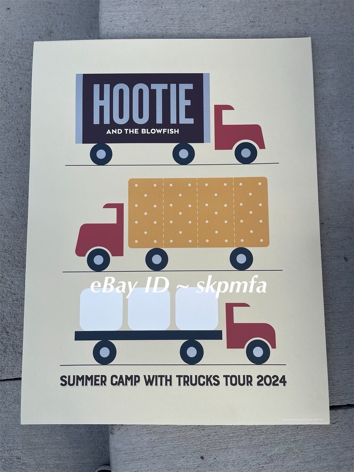 HOOTIE AND THE BLOWFISH Poster 🐡🐟🐠 2024 Tour 🎤 💯 Official Merch 🍫 eBay