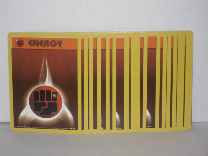 (14) Pokemon Original Base Set 1999 Fighting Energy Cards 97/102 *Never Played*