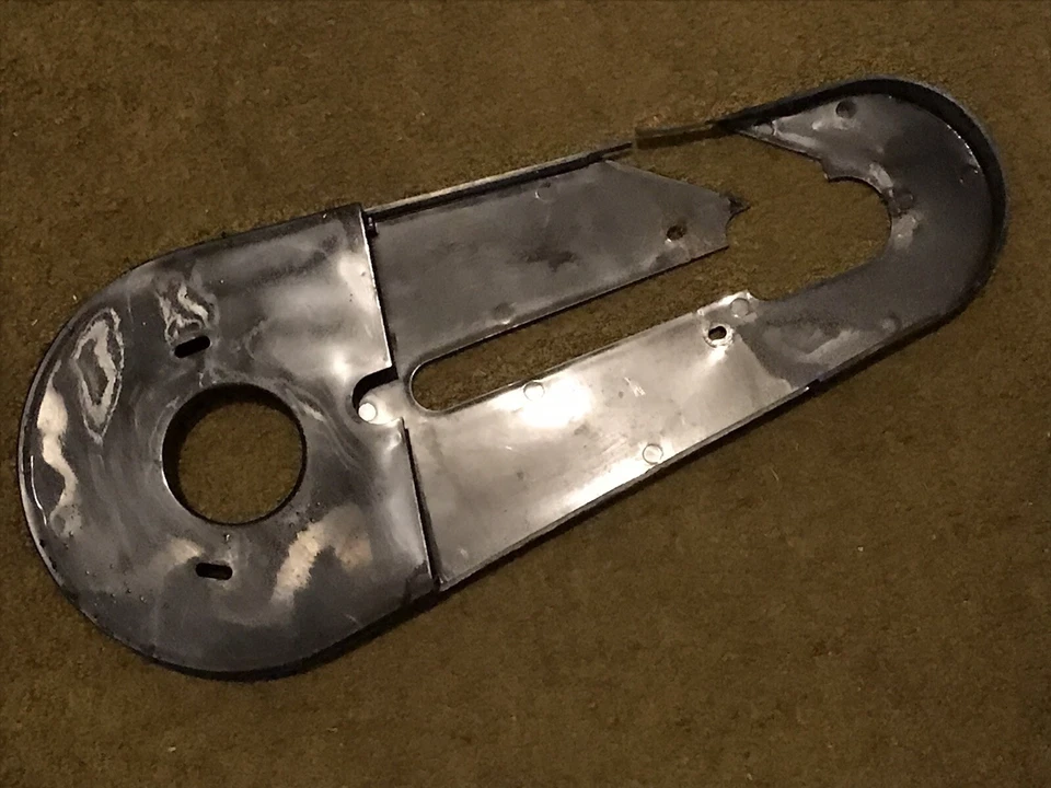 vintage Mid School Mongoose Mini BMX Bicycle Black Bike Chain Guard with Decal - Image 2 of 2