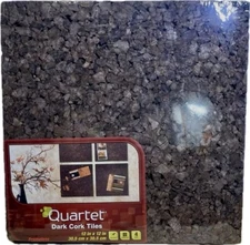 NEW Quartet Cork Tiles Cork Board 12" x 12" Corkboard Wall Bulletin Boards 4 pk