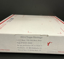 2014 Topps Hertiage Baseball 679 Card Master Set - BASE, SP, H#, INSERTS Binder