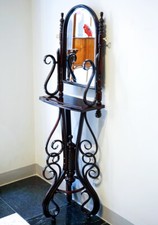 Thonet Vienna Stile Liberty Mobile Base-Specchio Friesiertisch Vanity Table 1900