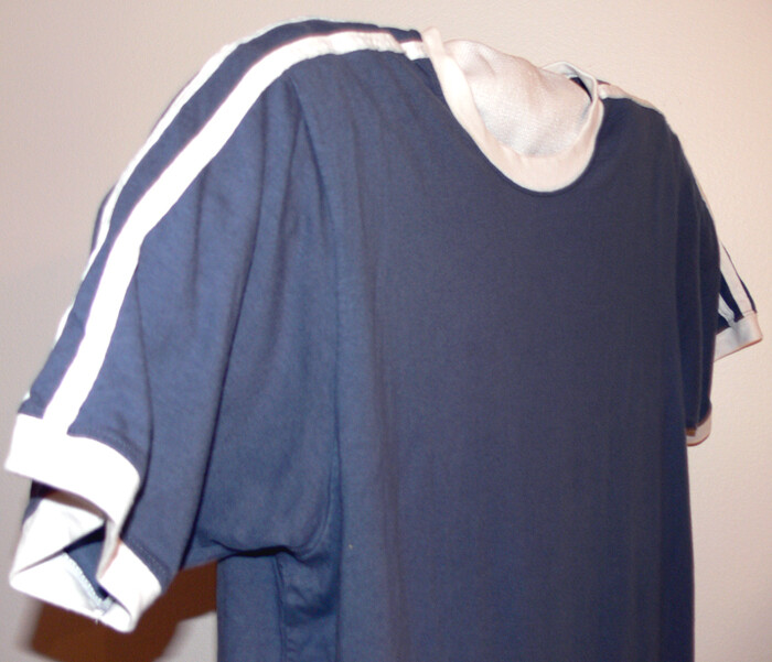 Blue Ringer-T shirt -Vintage Look & feel -FREE SHIP Blue