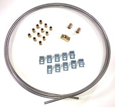 16 Ft. Of 316 Stainless Brake Line W Unions Clips Fittings Tee 16 Ft. Of 316 Stainless Brake Line W Unions Clips Fittings Tee