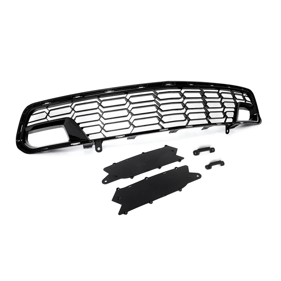 Gloss Black Front Lower Grille W/O Camera For Chevrolet Corvette C7 Z51 2014-19 - Image 4 of 4