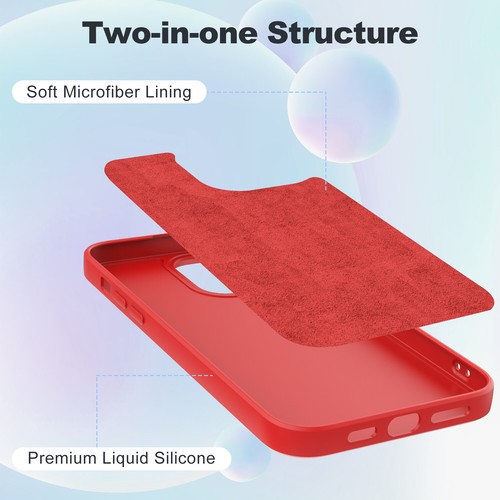 For iPhone 15 Pro Max Plus Liquid Silicone Case Shockproof Cover/Tempered Glass - Picture 31 of 64